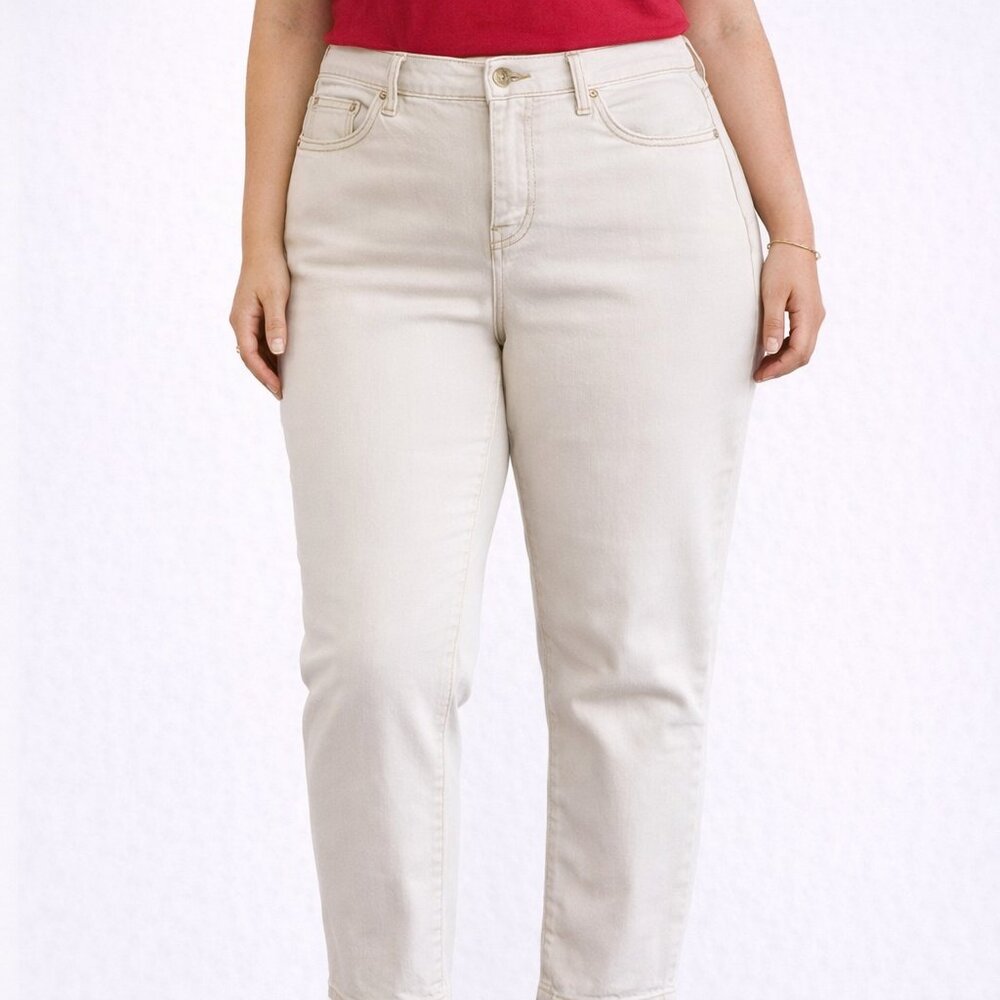 LOFT Women's Cream White Boyfriend Jeans Size 31/12
